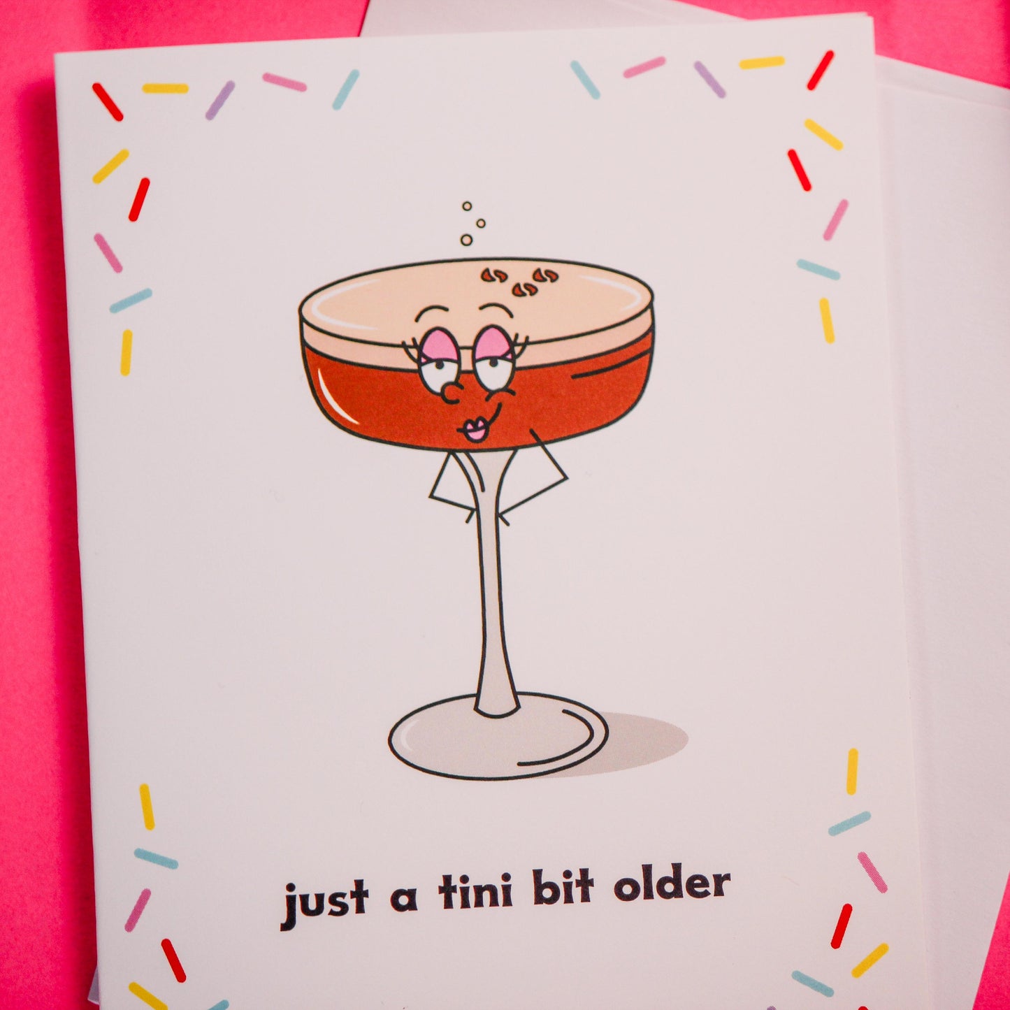 A Tini Bit Older Espresso Martini Birthday Card