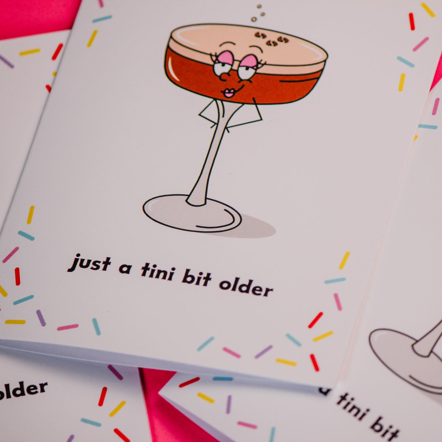 A Tini Bit Older Espresso Martini Birthday Card