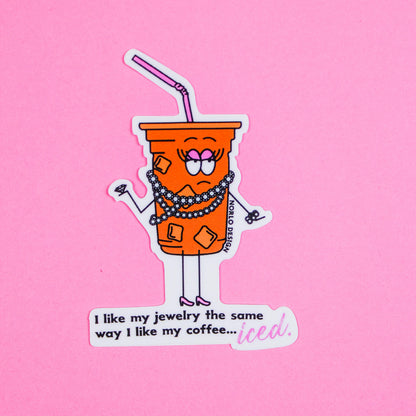 Iced Out Coffee Vinyl Sticker