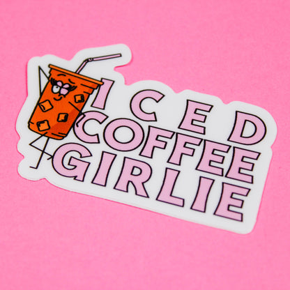Iced Coffee Girlie Vinyl Sticker