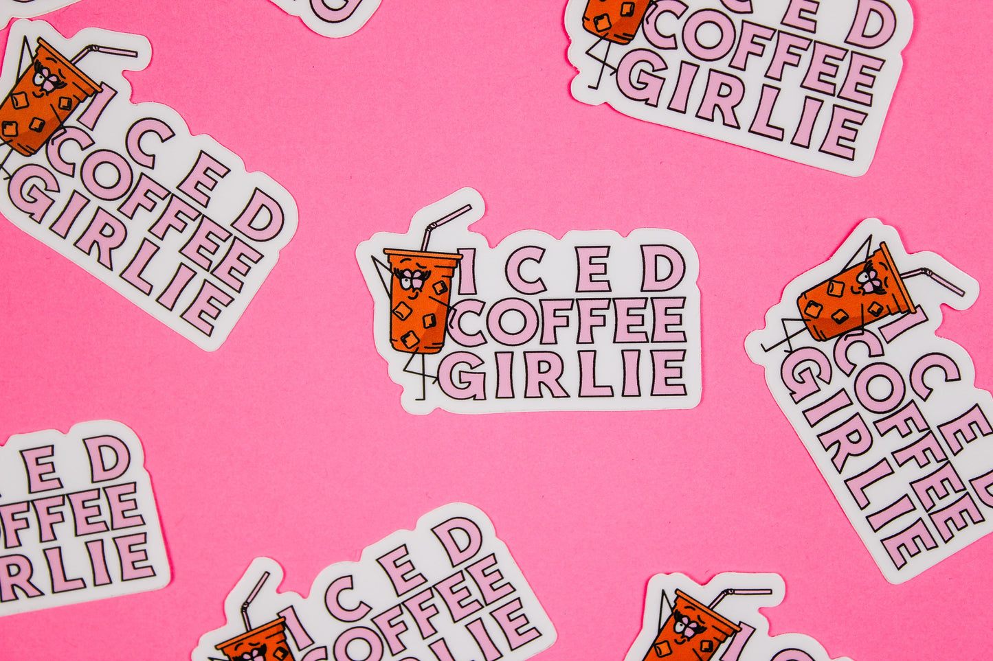 Iced Coffee Girlie Vinyl Sticker