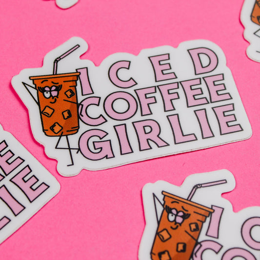 Iced Coffee Girlie Vinyl Sticker