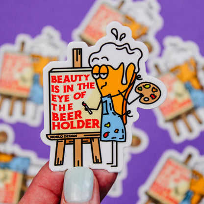 Eye of the Beer Holder Vinyl Sticker