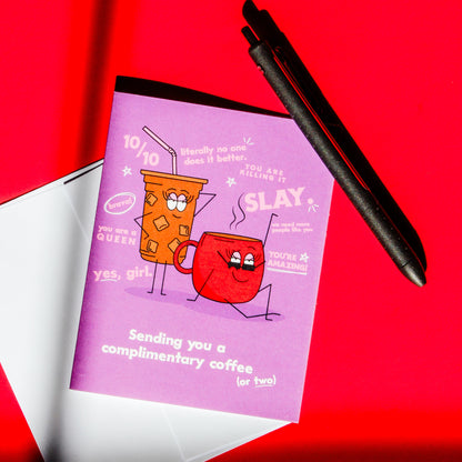 Complimentary Coffee Greeting Card