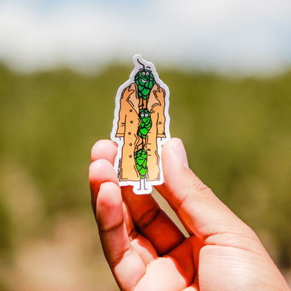 Three Hops In A Trench Coat Craft Beer Sticker